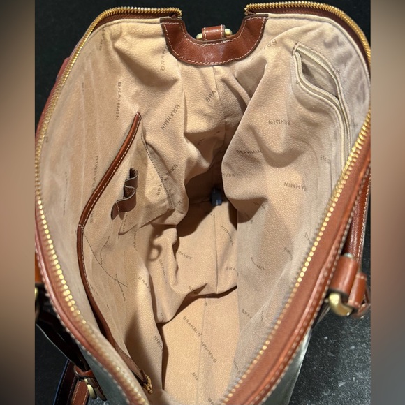 Vintage Brahmin Satchel Tote Handbag - Picture 10 of 16